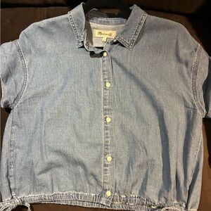 Madewell Blue Denim Button-Down Shirt